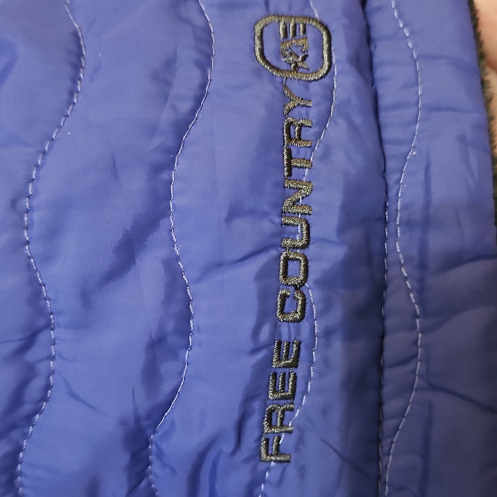 Free Country Purple Gray Reversible Quilted Fleece Vest Sz XL - Picture 7 of 9